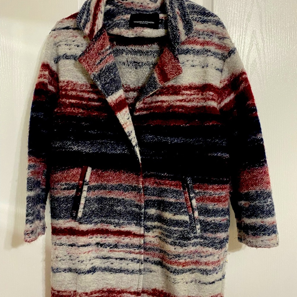 Burgundy and grey jacket